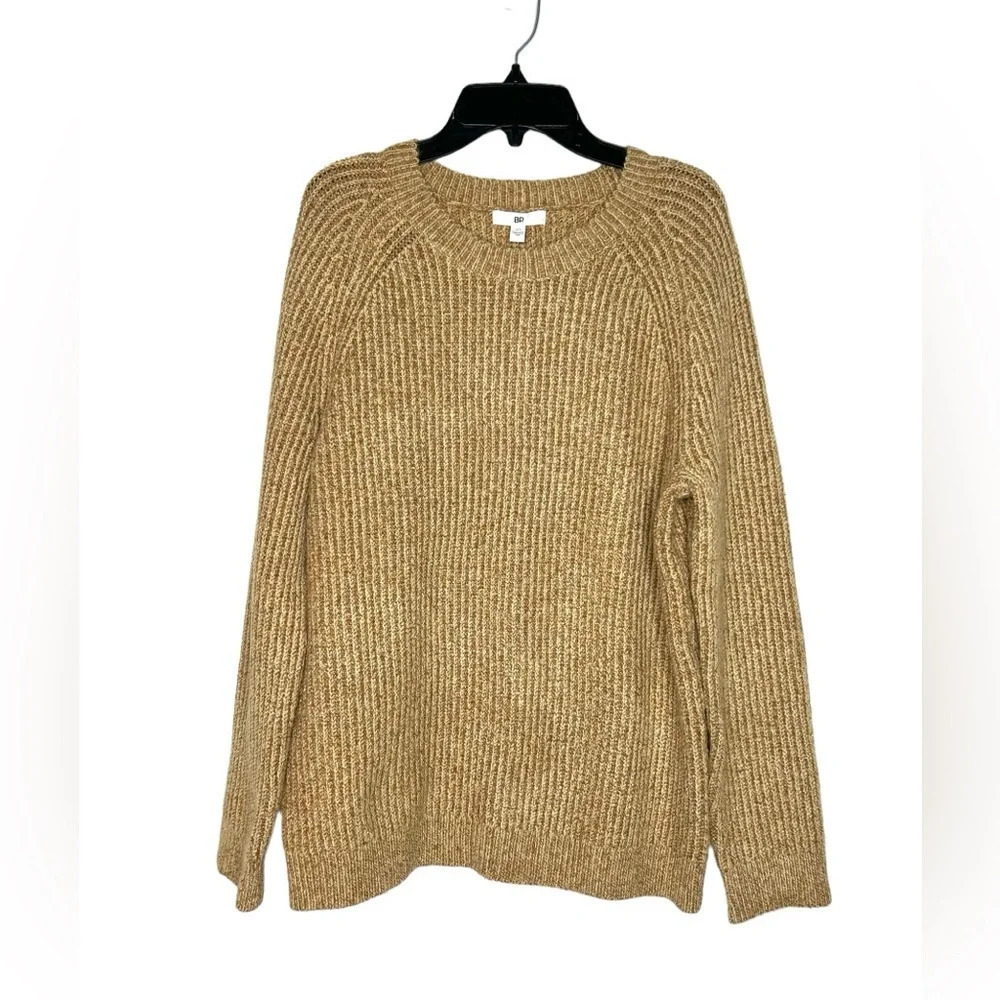 Nordstrom BP Tan Boulder Ribbed Sweater XS Crewneck Granolagirl Boho Neutral NWT